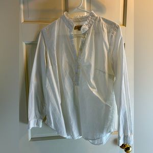 Loft white cotton blouse